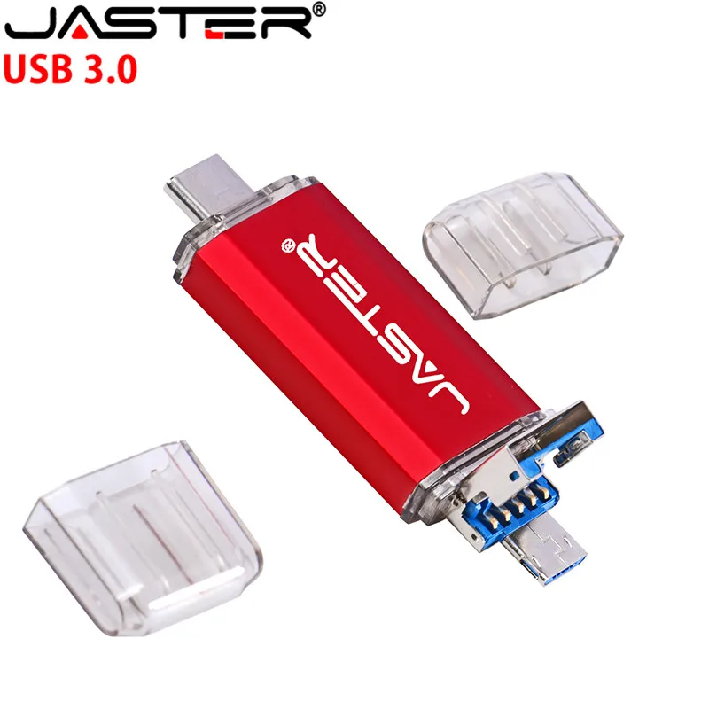 ג ' סטר ניו 3 ב-1 OTG (אנדרואיד&USB & Type_C) USB 3.0 flash drive מתכת מותאם אישית עט כונן 64GB 32GB 16GB 8GB 4GB מתנות לחתונה - 3