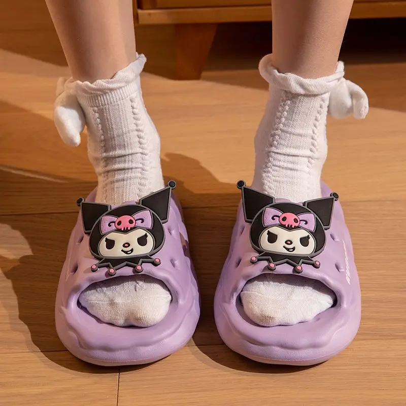 Sanrio הלו קיטי Cinnamoroll Kuromi נעלי נעל סנדלים אווה רך הביתה עם סוליות ללא החלקה אנימה Kawaii חמוד יצירתי מתנות קיץ - 3