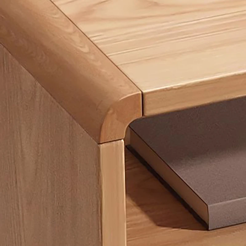 עץ קפה שולחן סלון מינימליסטי יפני מודרני שידות שולחנות קפה בסים איפור אחסון שולחן באס ריהוט הבית - 3
