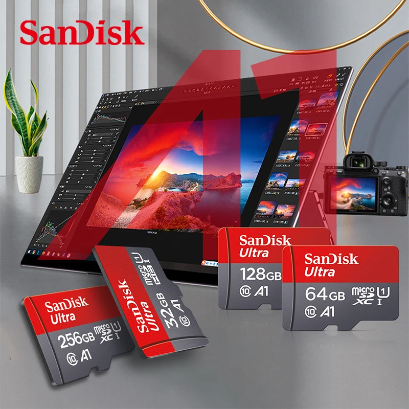 SanDisk A1 שיעור 10 Mini SD כרטיס 128GB Flash כרטיסי הזיכרון 128GB מיקרו SD TF כרטיס 128GB cartão דה memória נהיגה מקליט מצלמה - 3