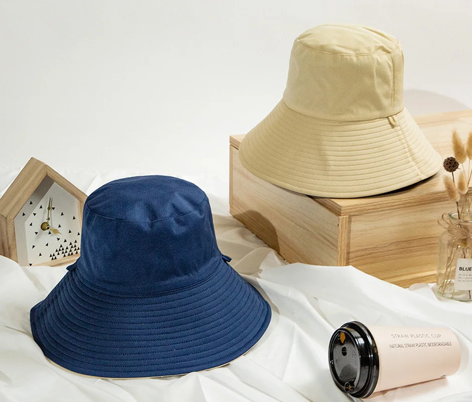 חדשה סתיו חורף חיצוני שמש כובעי ספורט חוף מתקפל פנמה כובעי נשים מוצק צבע קשתות מתכוונן כותנה - 3