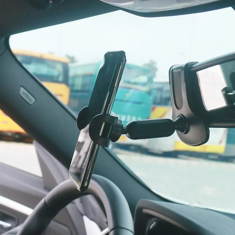 אוטומטי מחסנית החכם לעמוד סוגר מחזיקי לוח המחוונים במכונית סטנד מתכוונן טלפון נייד בעל הר - 3