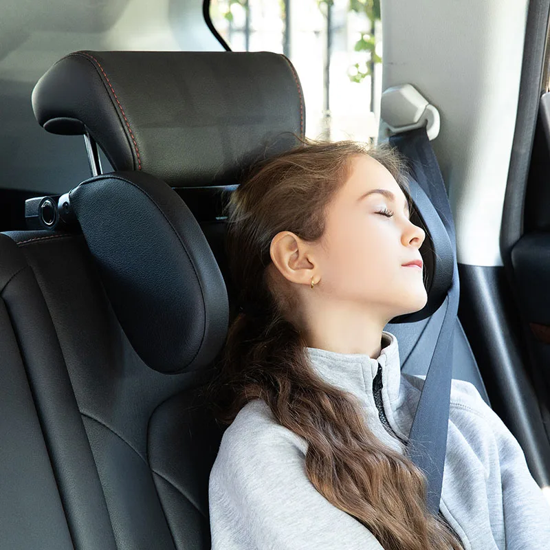 מתכוונן המכונית הצוואר משענת הראש עם ריפוד כרית מושב הרכב תמיכה לראש רכב פנים בצורת U לישון בצד הראש לכרית עבור ילדים מבוגרים - 3