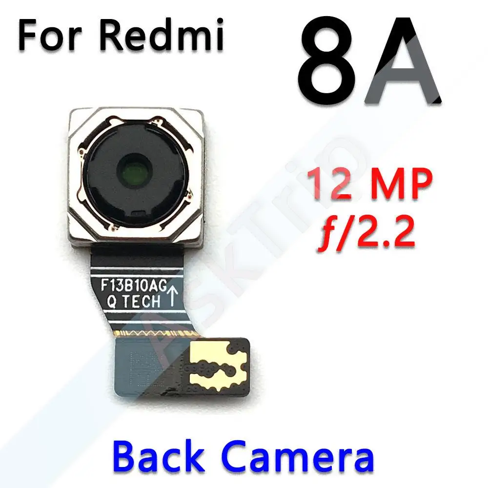המקורי קטן, מצלמה קדמית להגמיש עבור Xiaomi Redmi הערה 8 8A Note8 Pro Plus מאקרו עומק רחב העיקרית גדול בחזרה מצלמה אחורית להגמיש כבלים - 3