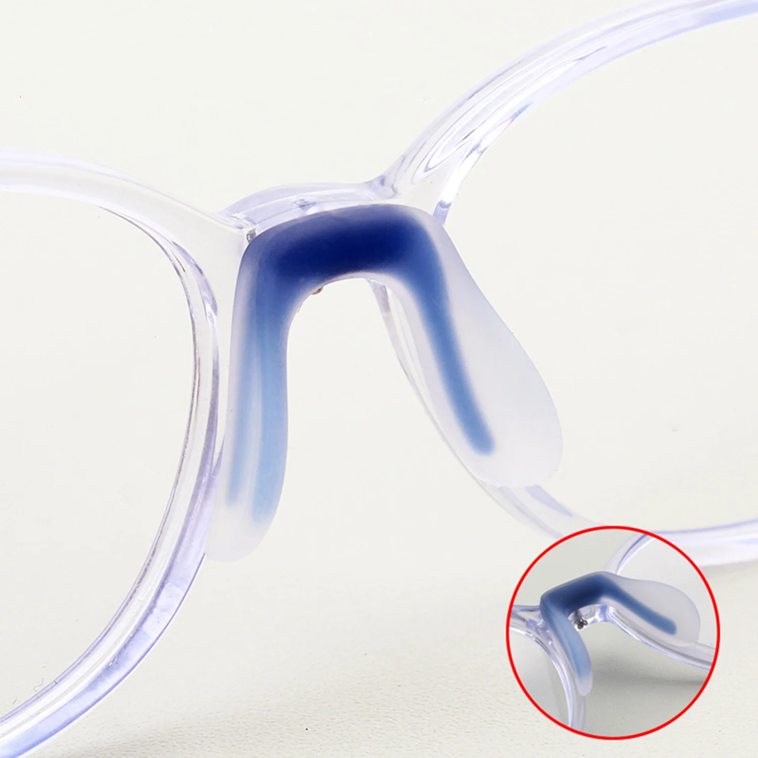 צבעוני U לעצב סיליקון משקפיים האף משטח רך רפידות האף בשביל להוסיף על הכוסות שקוף Anti-Slip כרית האף - 3
