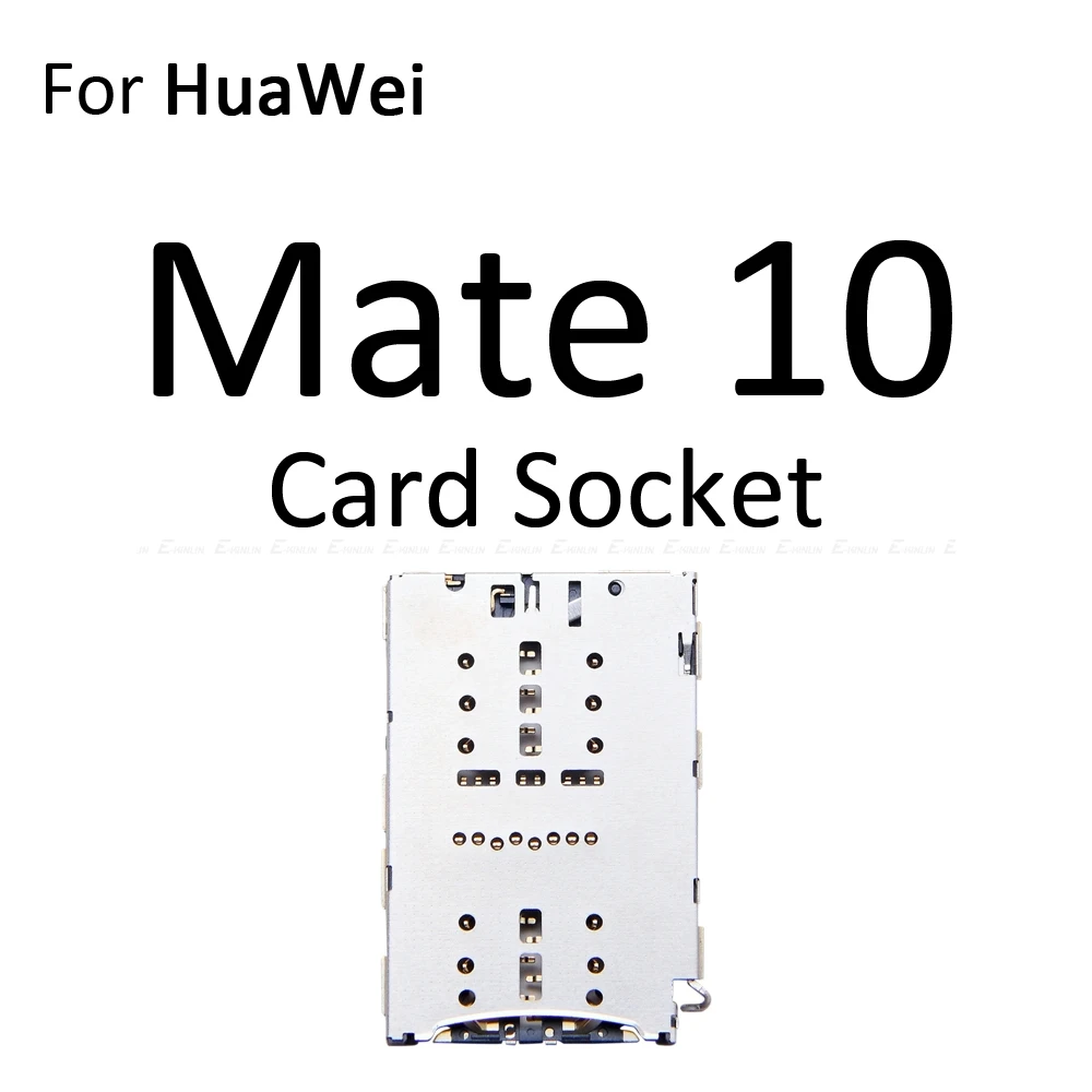מיקרו SD / כרטיס Sim מגש שקע מתאם עבור HuaWei Mate 10 Pro Lite מחבר בעל חריץ קורא מיכל חלקים - 3