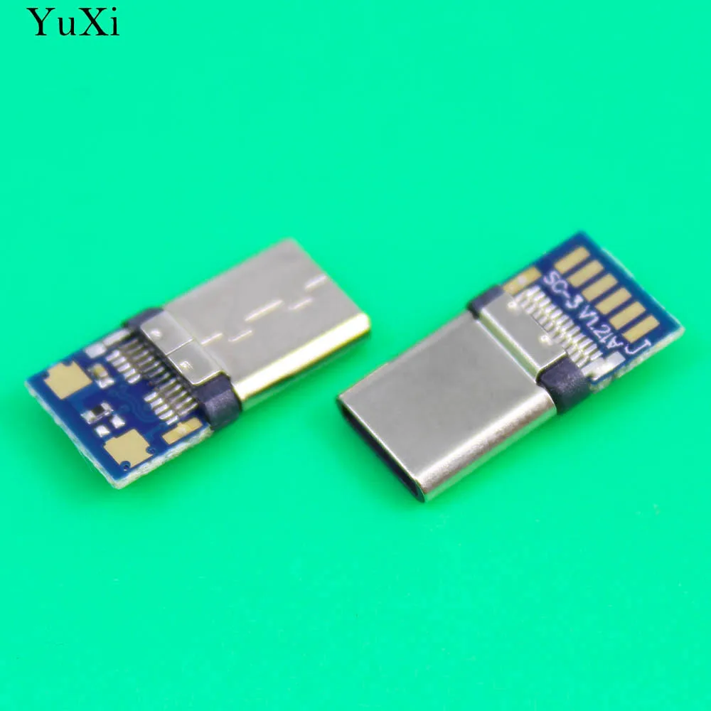 YuXi DIY OTG USB 3.1 ריתוך זכר ג ' ק תקע ה-USB 3.1 Type C מחבר עם PCB לוח תקעים קו נתונים מסופים עבור אנדרואיד - 3