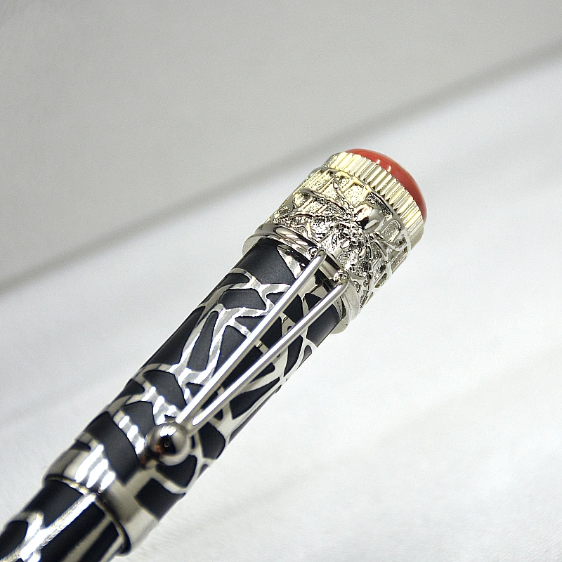 מהדורה מיוחדת MB מורשת 1912 רולר בול עט עט כדורי שחור כתום אדום תבליטים המשרד כתיבה עטים נובעים עכביש קאפ - 3