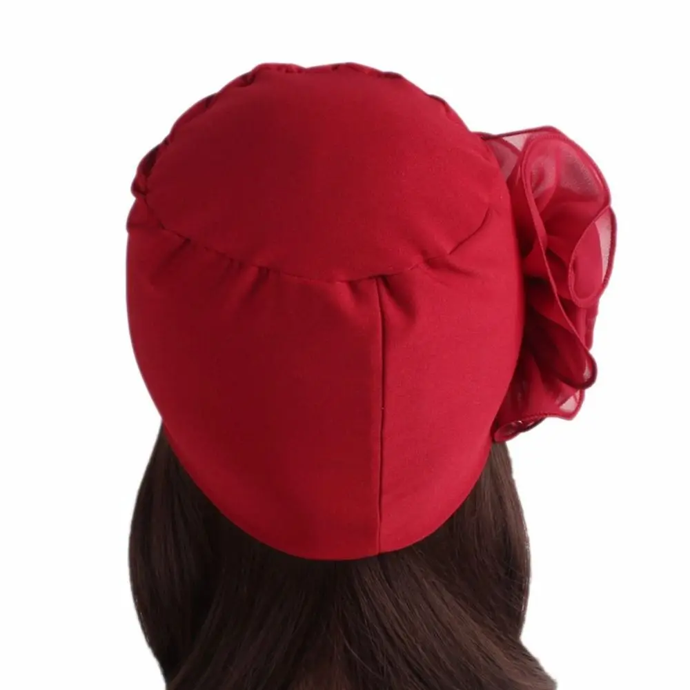 המוסלמים חיג ' אב כיסוי פרח עטוף בטורבן כובעים נשירת שיער קאפ סרטן כימותרפיה כובע, מטפחת ראש - 3