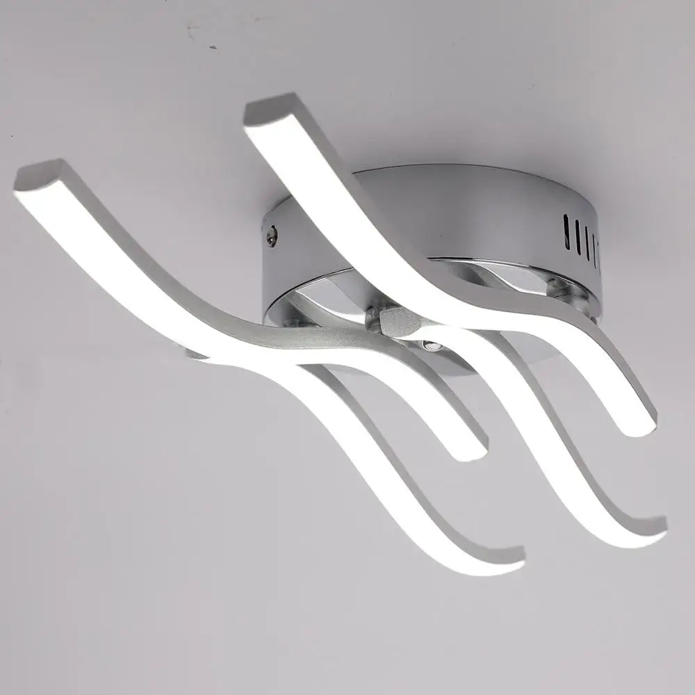 אור תקרת LED מודרני מעוגל עיצוב 2/3/4 אורות מסעדה בר חדר השינה, הסלון מנורת תקרה - 3