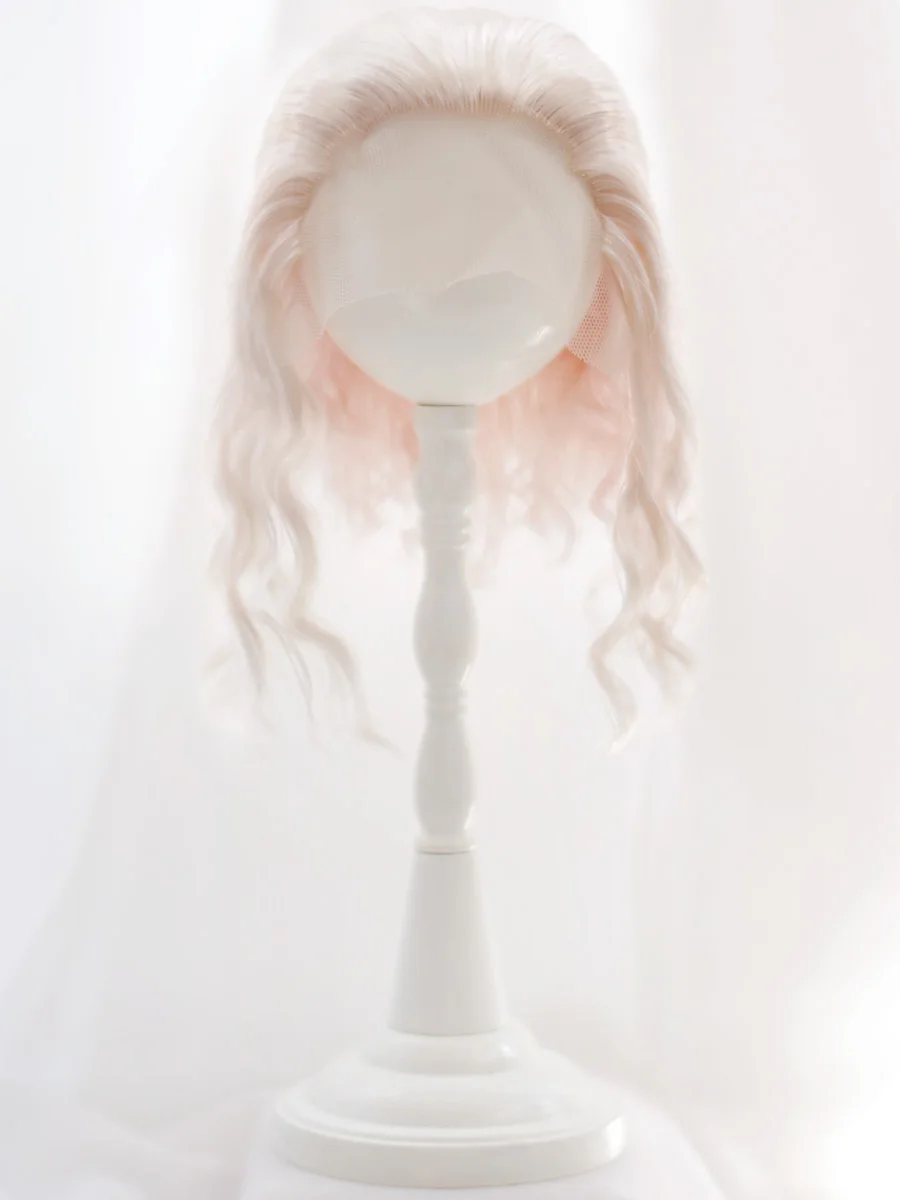 BJD בובה הפאה מתאים בגודל 1/3 1/4 SD17 דוד אופנה חדשה משי רך שיער בגב היד הוק טיפ יופי ריק גלי ארוך הפאה - 3