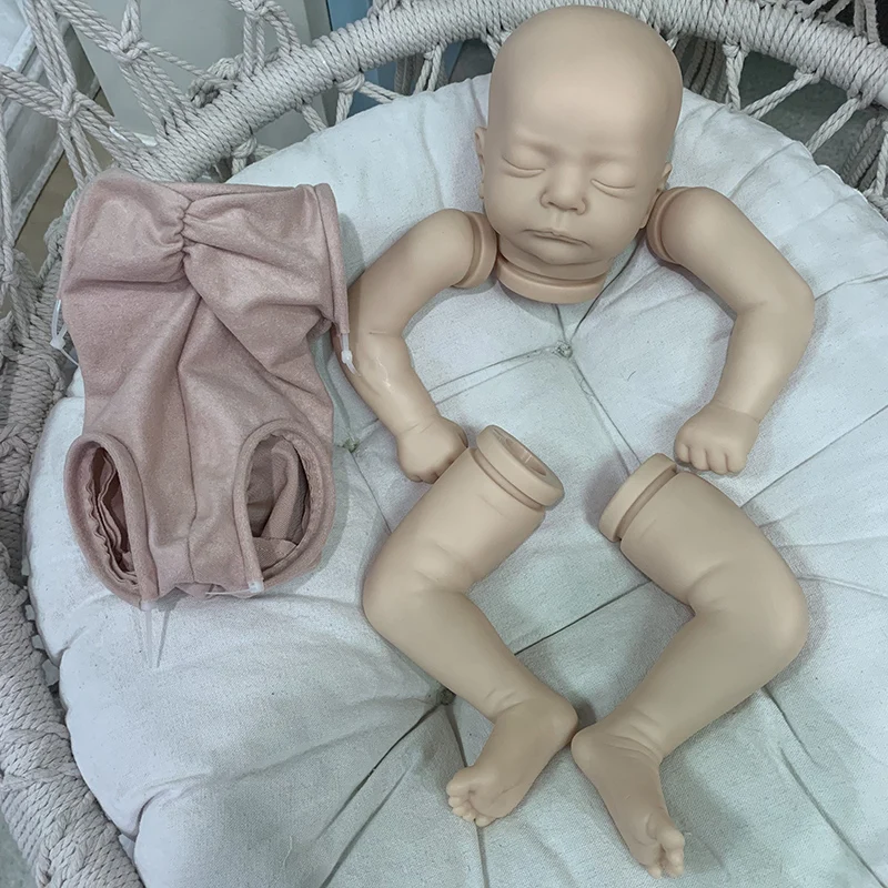19Inch מחדש הבובה ערכות תינוק שרק נולד קאי מציאותי מגע רך טרי צבע גמור חלקי הבובה זרוק משלוח - 3