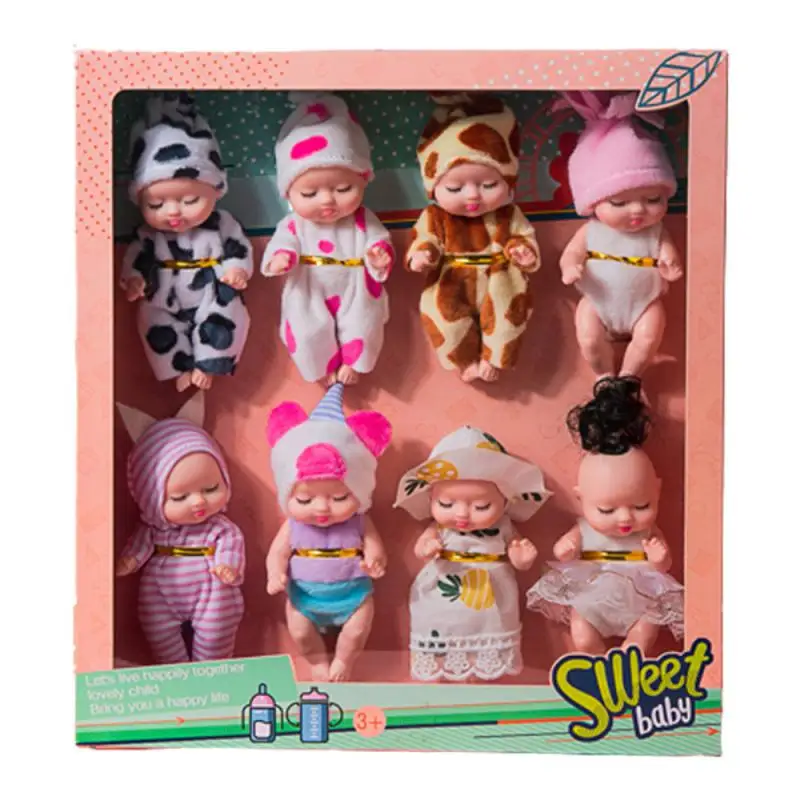 3.5 אינץ חמוד סימולציה לישון לידה מחדש בובת ילדה צעצוע קופסא מתנה בובת התינוק הישן הנסיכה-צעצוע DIY להתלבש לילדים, מתנת יום הולדת - 3