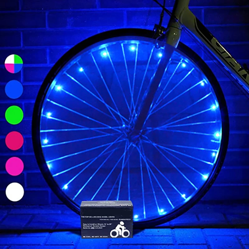 2M אופניים אורות חיצונית גלגל 20 LED מחרוזת אור רכיבה על אופניים דיבר ההגה המנורה מסיבת אורות חיצונית Luces Led Bicicleta Bisiklet - 3
