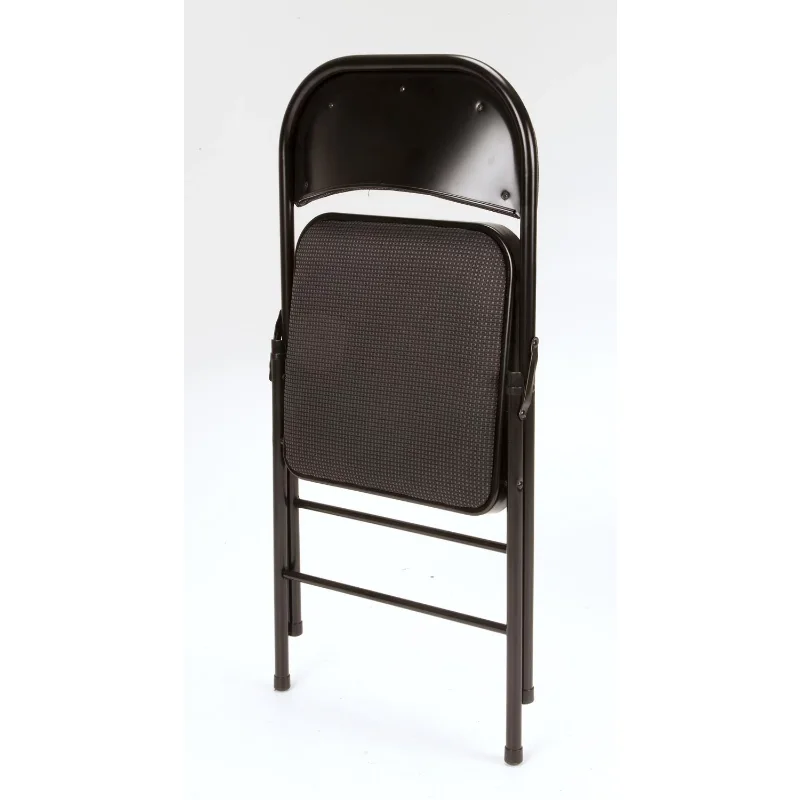 מעמודי התווך בד מרופד כיסא מתקפל, שחור, 4 לספור מרפסת ריהוט קש הכיסא ריהוט קש - 3
