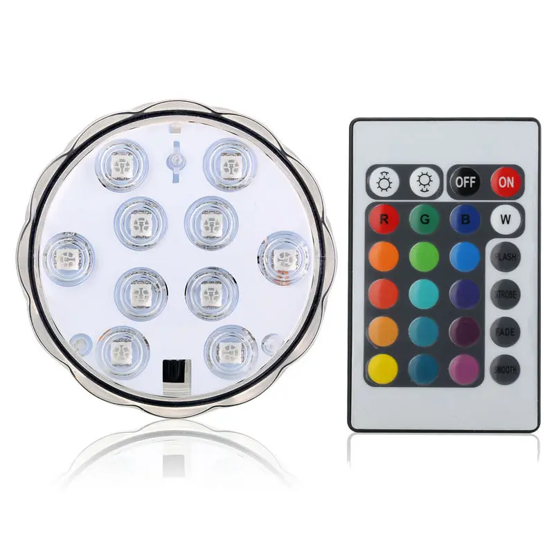 (1piece/ הרבה) 3AAA מופעל על סוללה צבע RGB טבולות נורות LED עבור מזרקות חתונה קישוט אורות W/ Remote - 3