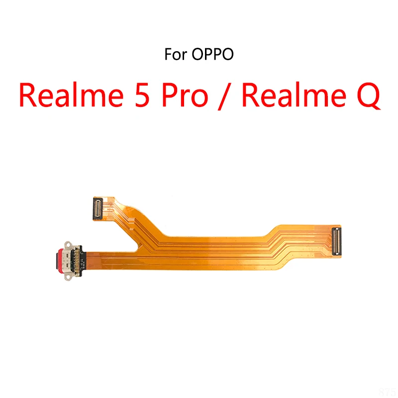 USB טעינת Dock מחבר מטען יציאת שקע ג ' ק תקע להגמיש כבלים עבור OPPO Realme 5 Pro / Realme ש - 3