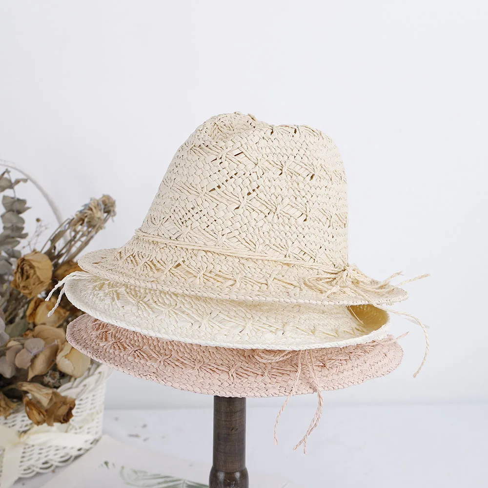 חדש פדורה כובעי נשים של השמש בקיץ כובע כובע קש כובע דלי גולף כובע נשים הגנת uv סולארית כובע החוף כובעים לנשים - 3