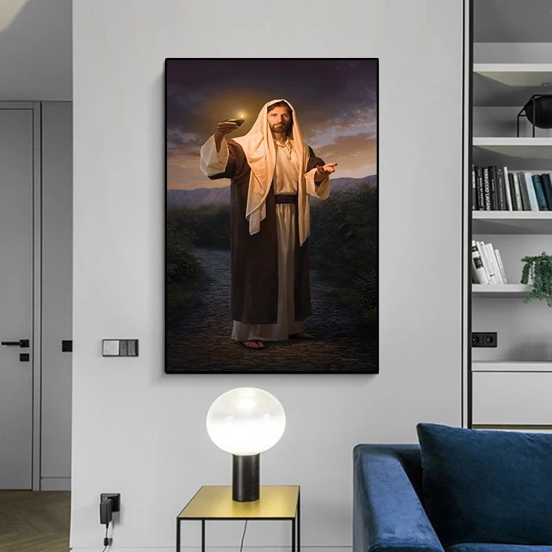 דת ישו בד ציור קלאסי על אהבה טהורה של ישוע המשיח אלוהים כרזה, הדפסת אמנות מודרנית תמונות קיר לעיצוב הבית - 4
