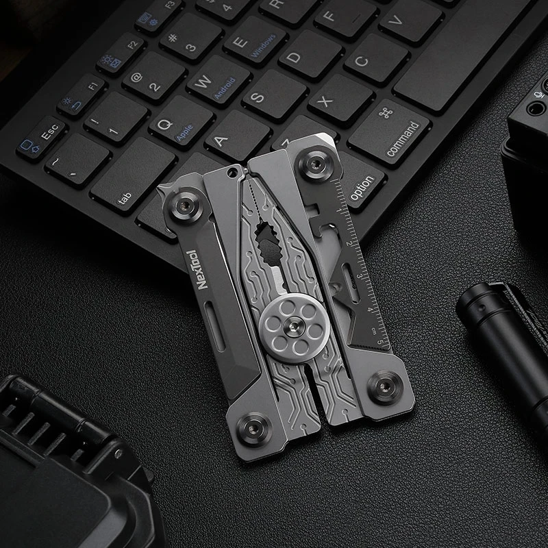 Nextool Mini 14 ב 1 EDC תכליתי כלי חיצוני נייד מברג, מפתח ברגים פלייר סכין שדה מסתובב לשלוח שקית אחסון - 4