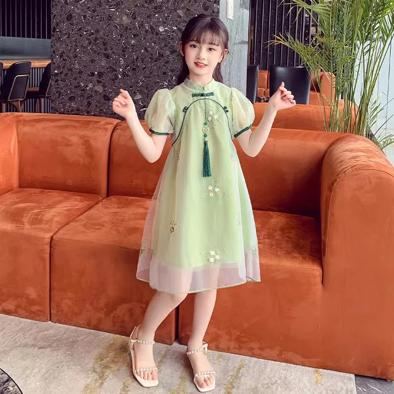 תינוקת Cheongsam שמלת 2022 אופנתי שמלות ערב ילדים הנסיכה Hanfu מלבישים את הילדים בגדים Vestido Orientales פורמאלית שמלות - 4