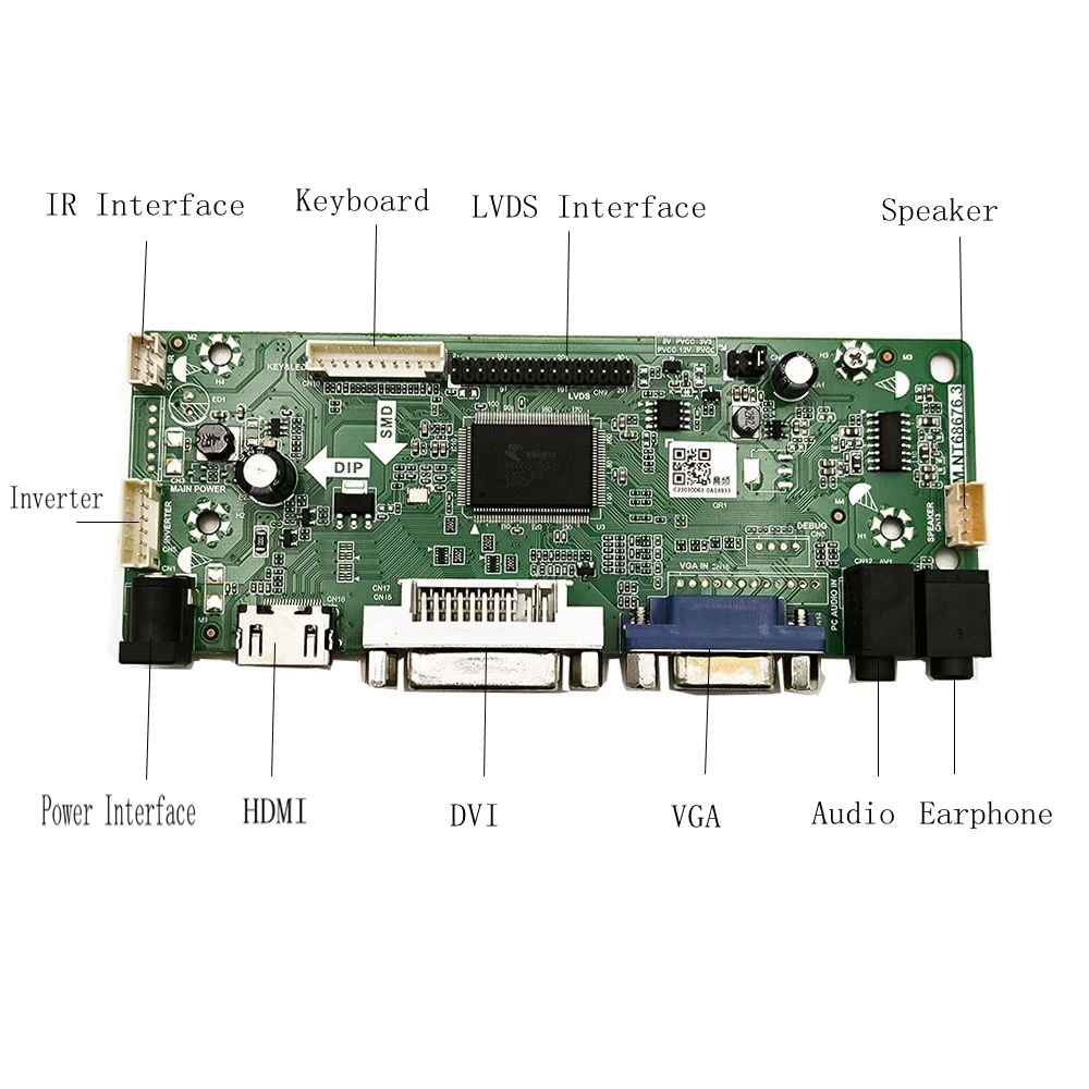 מ. NT68676 לוח הערכה על M190A1-L0A M190A1-L02 M190A1-L05 HDMI+DVI+VGA LCD מסך LED בקר הלוח הנהג. - 4