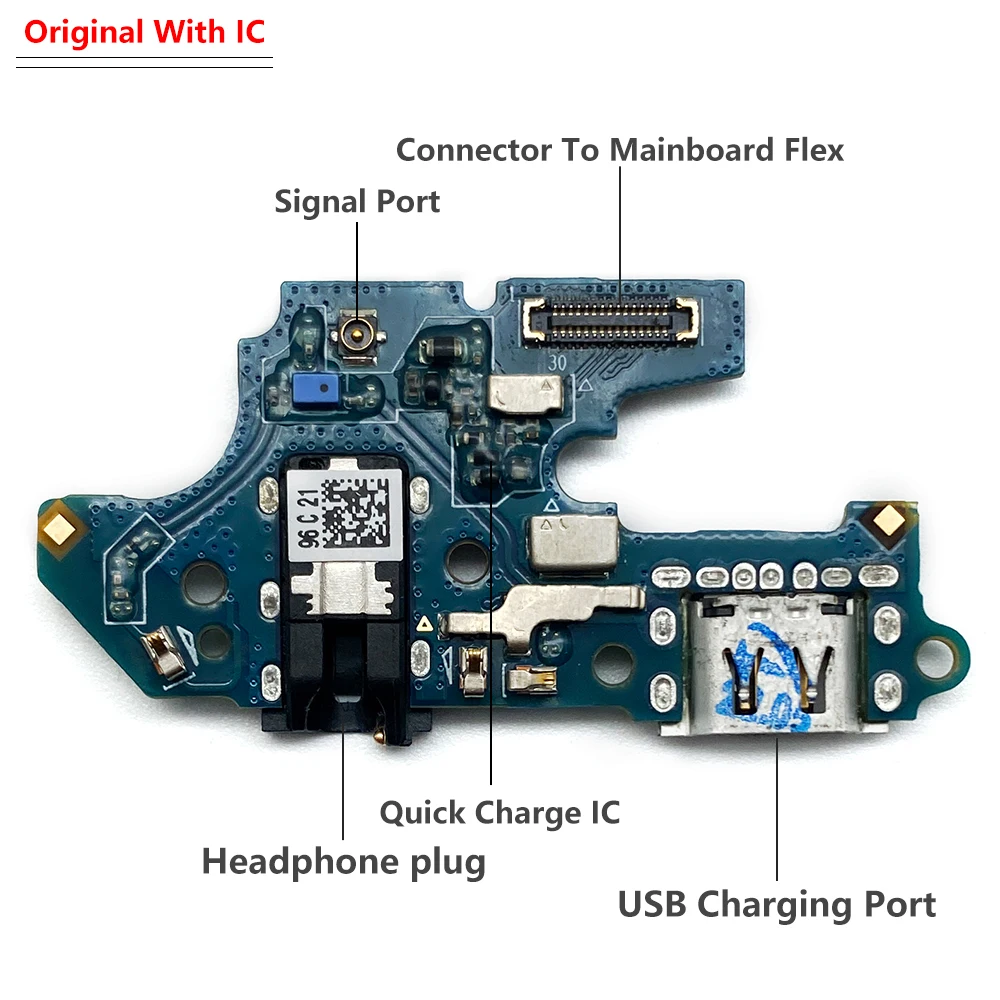 10Pcs，טעינת USB שקע יציאת מיקרופון מחבר מזח לוח להגמיש כבלים תיקון עבור OPPO A1k A3S A5S Realme 7 8i 2 C12 C15 C21 - 4