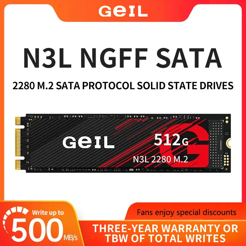 GeIL N3L את כונן הזיכרון המוצק, 256GB 512GB 1TB-2 טרה-בתים של מצב מוצק דיסק NGFF 2280 מ. 2 SATA פרוטוקול עבור מחשב נייד SSD - 4