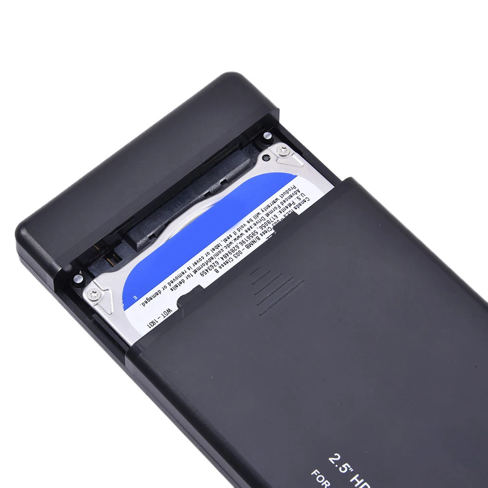 2.5 hdd במקרה usb 3.0 ל-SATA SSD חיצוני במקרה 5Gbps דיסק קשיח נייד תיבת עבור מחשב נייד שחור כחול לבן אדום hdd תחנת עגינה - 4