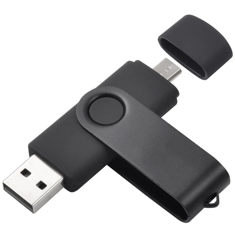 מותאם אישית לוגו כפול להשתמש אנדרואיד OTG USB Flash Drive כונן עט 4gb 8gb 16gb 32gb 64gb USB 2.0 Pendrive כונן פלאש מיקרו USB - 4