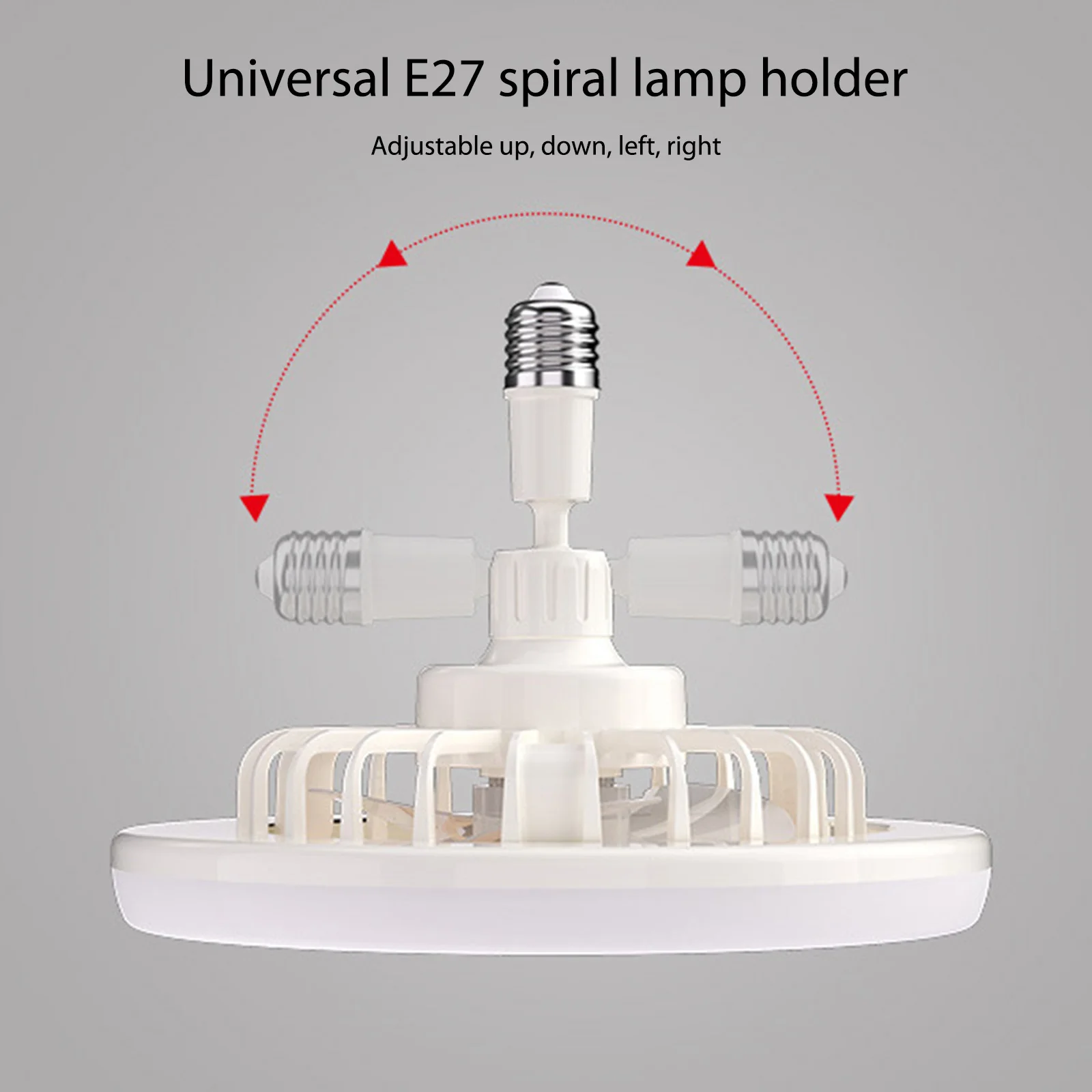 E27 מאוורר תקרה עם אורות LED מאוורר אור מנורת התקרה עם מאוורר מאוורר חשמלי עם שלט רחוק עבור חדר השינה לסלון עיצוב - 4