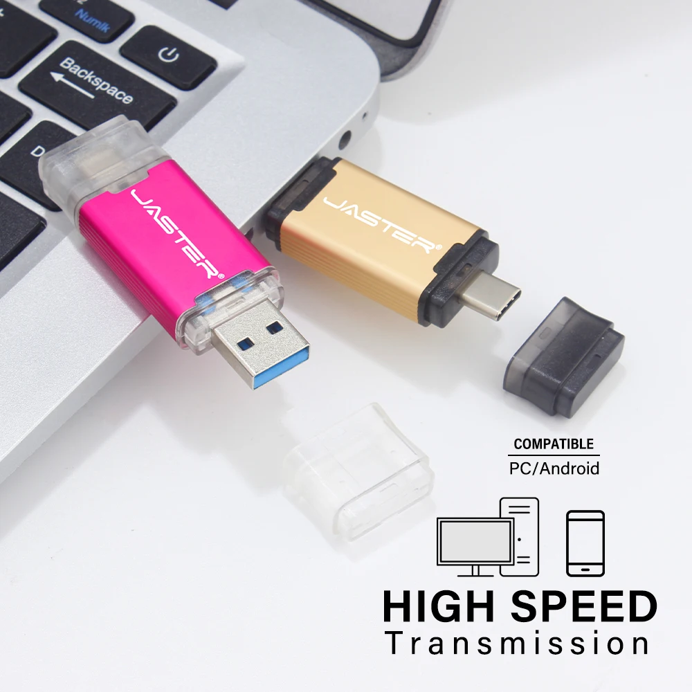 במהירות גבוהה מסוג C-USB 3.0 Flash Drive 64GB אדום OTG מקל זיכרון 64GB שחור עסקים יצירתיים מתנה כונן עט 32GB זהב Pendrive - 4