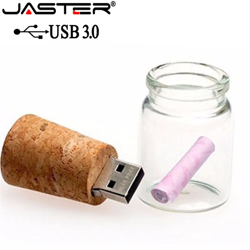 ג ' סטר USB 3.0 חדש מגיע צף בקבוק pendrive 4GB-16GB 32GB 64GB הלוואי בקבוקים כונן הבזק מסוג usb מקל זיכרון מתנת החתונה חם - 4