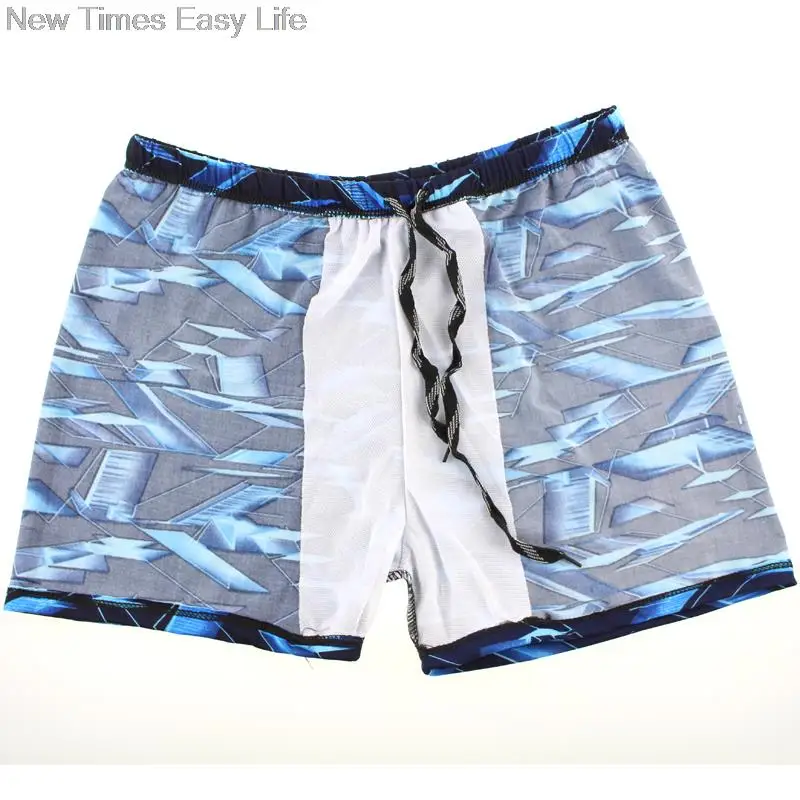 כחול 3D שטח סקסי גברים זכר רחצה שחייה ספורט לשחות בבריכה חליפת בגדי ים בוקסר החוף בגד ים ביקיני בגדי ים Beachwear - 4