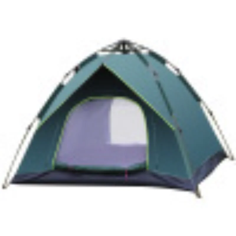 שדרוג 2-3 אדם קמפינג אוהל דו שכבתי עמיד למים מדמיע עמיד בד משובץ חיצונית הליכה תיירותי אוהל 3 אוהל העונה - 4
