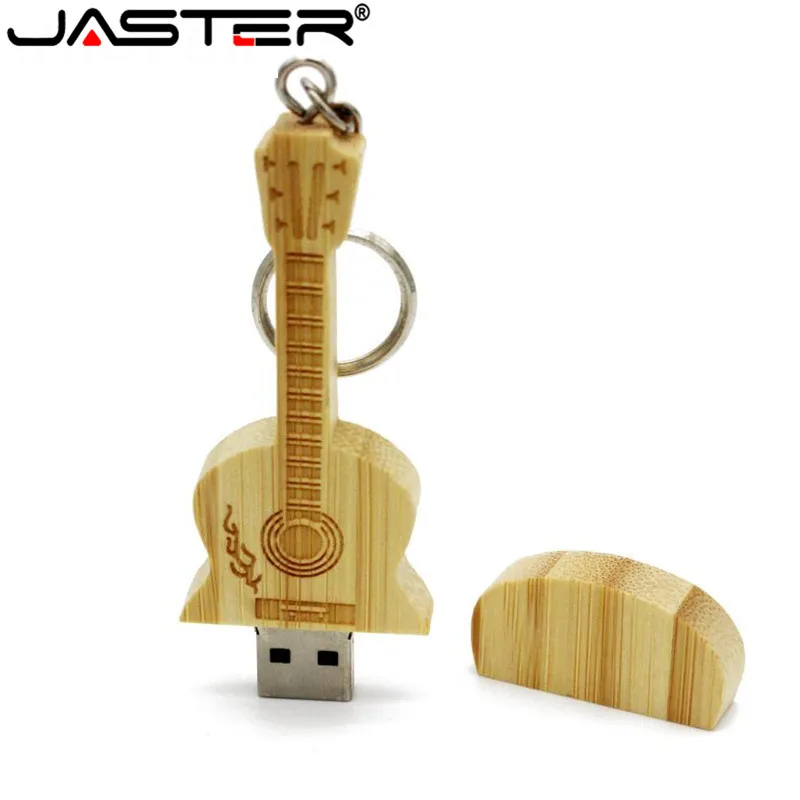 ג ' סטר (ללא סמל מותאם אישית) גיטרה בצורת עט כונן עץ מוסיקה כונן הבזק מסוג usb מקל זיכרון pendrive 4GB 8G 16GB 32GB 64GB - 4