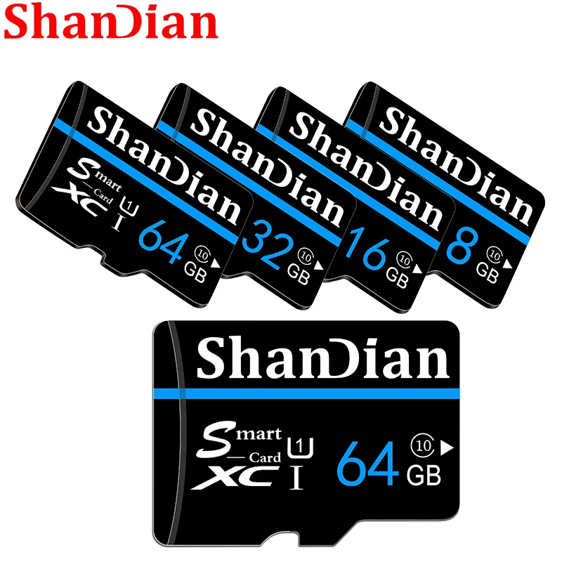 ShanDian זיכרון כרטיס חכם כרטיס sd 32gb class 10 32GB 64GB 16GB 8GB tf כרטיס Smartsd עט כונן זיכרון פלאש בדיסק עבור טלפון חכם - 4