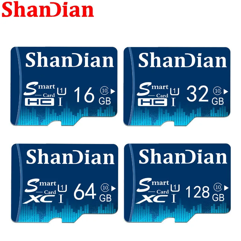 SHANDIAN כרטיס TF 16GB 32GB 64GB Class 10 כרטיס זיכרון 4GB 8GB Class 6 חכם כרטיס SD TF כרטיס אמיתי קיבולת עבור טלפונים/מצלמה - 4