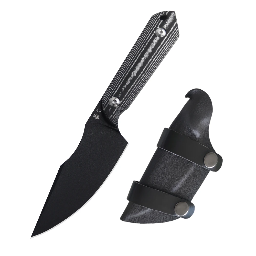 Kizer קבוע להב הסכין 1040 צלצל D2 פלדה עם כסף Micarta להתמודד עם הישרדות חיצונית EDC סכינים, כלי ציד - 4