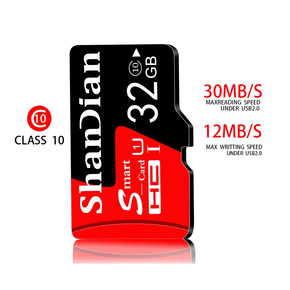 10PCS/הרבה חכמה SD/TF כרטיס 128GB 64GB 32GB Class 10 חכמה SD/SD TF כרטיס פלאש 16GB 8GB אדום כרטיס זיכרון הטלפון/מחשב לוח - 4