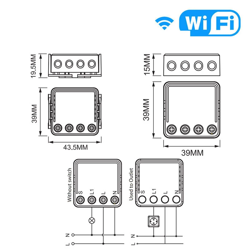 3/5/8PCS בית חכם אלחוטי מתג שליטה קולית תזמון Wifi Tuya חכם להחליף 100-250v Ac פונקציית הספירה לאחור Wifi שקע - 4