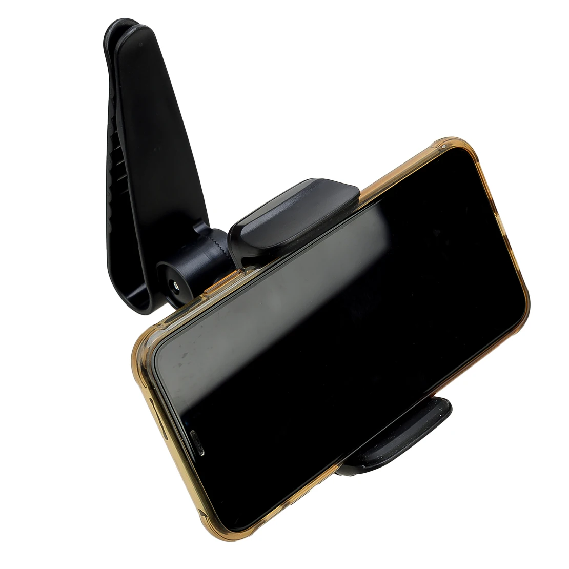אוניברסלי שחור 360° Rotatable המכונית מגן השמש הטלפון הר מחזיק עם קליפ פלסטיק ABS - 4