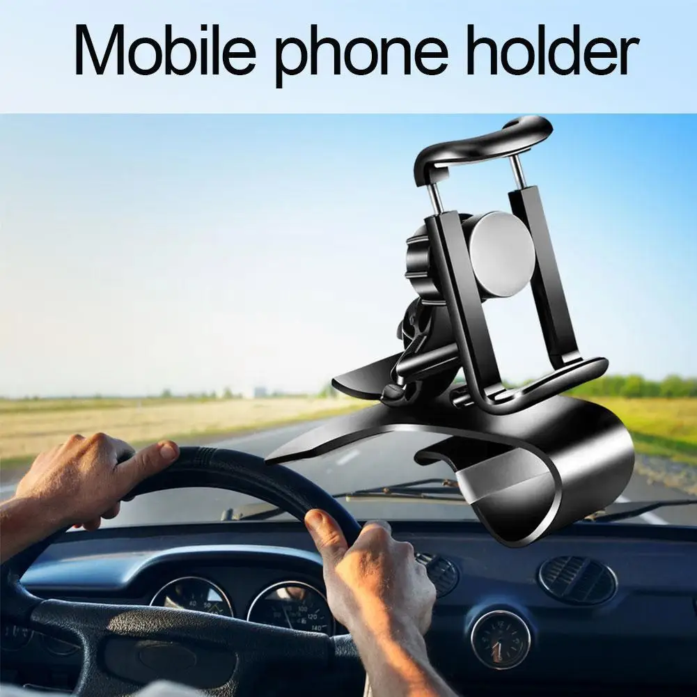 360 סיבוב המכונית מחזיק טלפון אוניברסלי לרכב בעל השליטה טלפון GPS תמיכה הר טלפון סלולארי התומך לעמוד קליפ - 4