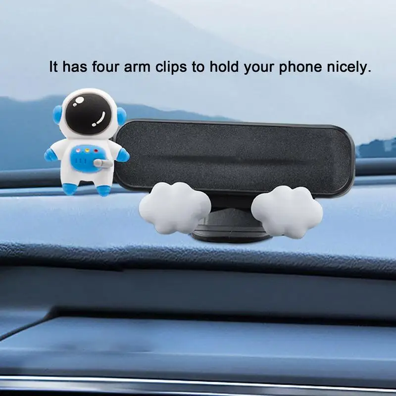 הרכב מחזיק טלפון הר מקסים ברווז אסטרונאוט מחזיק טלפון לרכב תל עבור לוח המחוונים טלפון נייד בעל רכב דבק חזק - 4