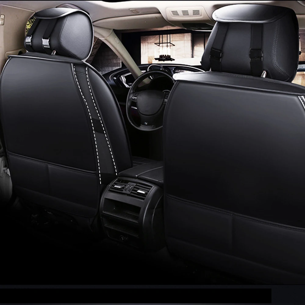 5Seats עור כיסויים לרכב על סוזוקי Kizashi סוויפט Vitara SX4 אוטומטי אוניברסלי למושב כיסוי הגנת אביזרי רכב פנימיים - 4