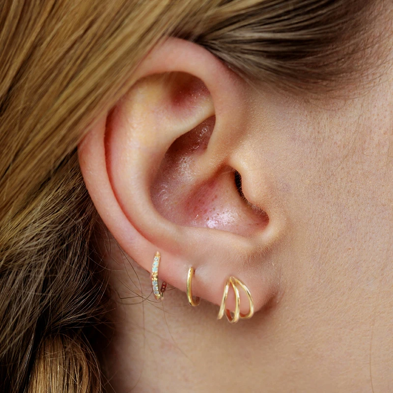 פחית אמיתי 925 כסף סטרלינג עגילים פירסינג Earings לנשים האירופי & האמריקאי יוקרה תכשיטים יפים pendientes - 4