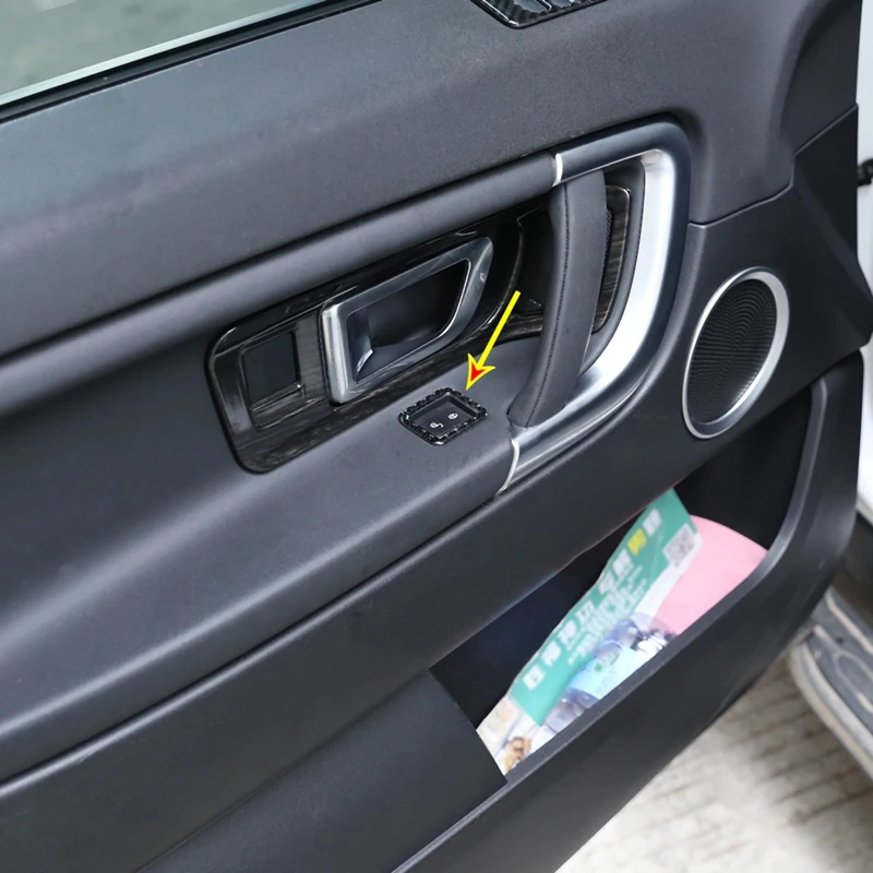 חדש-עבור לנד רובר דיסקברי ספורט 2015-2019 סיבי פחמן ABS דלת נעילת כפתור בורר לוח לקצץ כיסוי מדבקה - 4