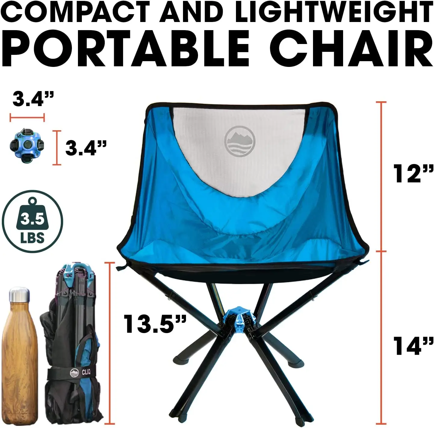 נייד כיסא כיסאות קמפינג מתקפל תיק זה הולך בכל מקום בחוץ קומפקטי כיסא מתקפל על המחנה. - 4