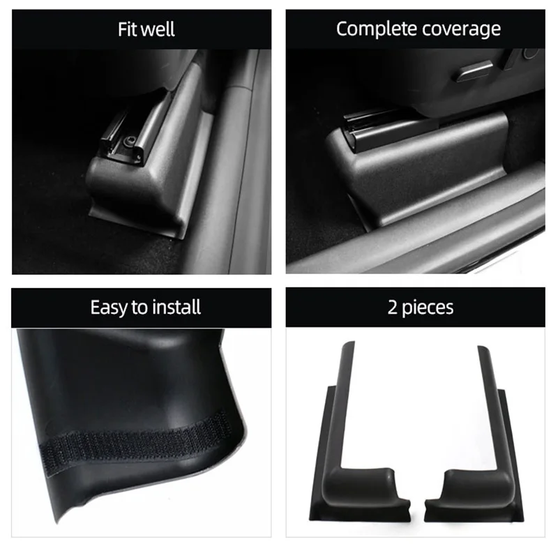 עבור טסלה מודל Y מושב תחת תמיכה הגנה פינה הדלת אדני Anti-Scratch ללבוש עמידים הגנה המקורי ברכב זמש - 4