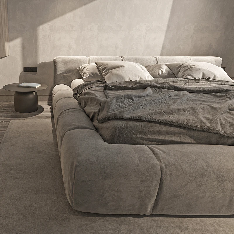 מודרני פשוט בד אמנות המיטה, איטלקית אור יוקרה תוספות הרוח המיטה, נורדי טאטאמי מאסטר מיטה זוגית יפנית מיטה נמוכה - 4